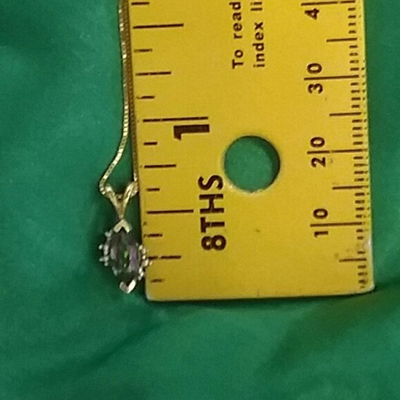 14K Gold Petite Mystic Fire Pendant Necklace - Picture 3 of 5